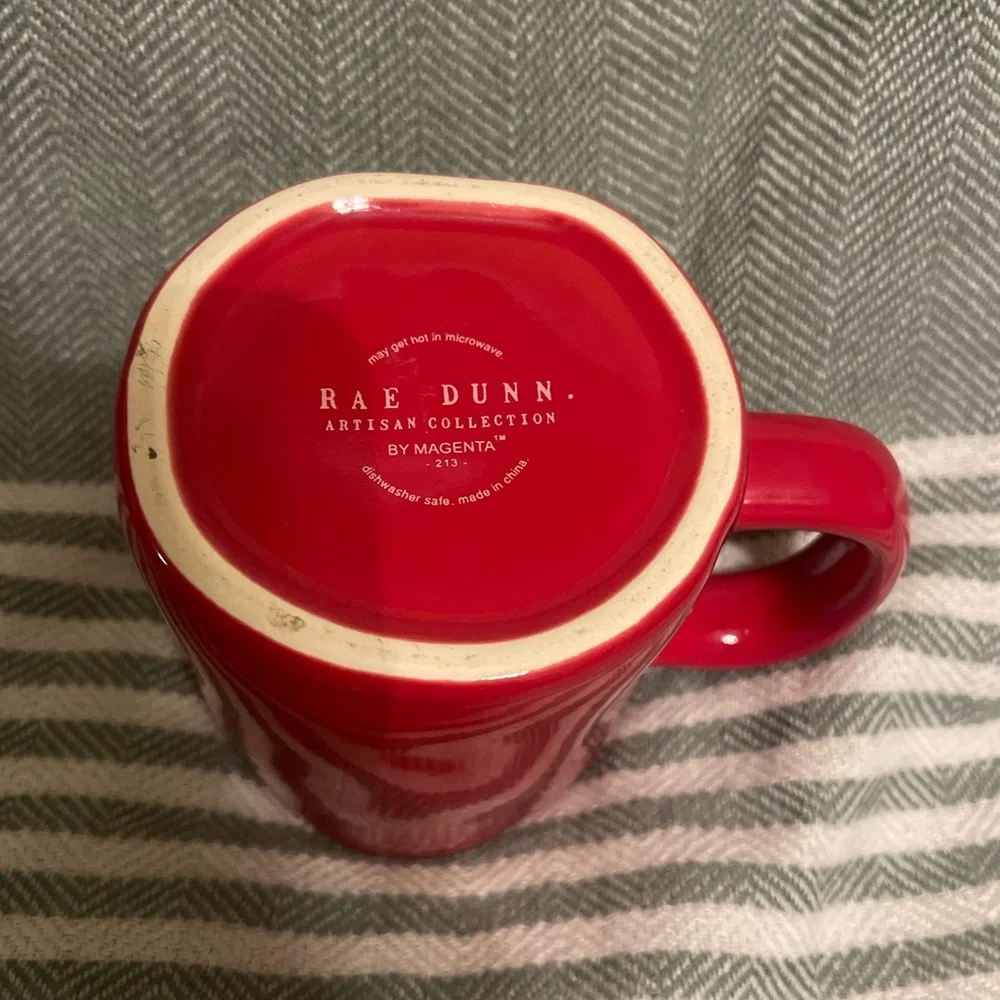 Rae Dunn‎ HOLIDAY WISHES Red and White Mug